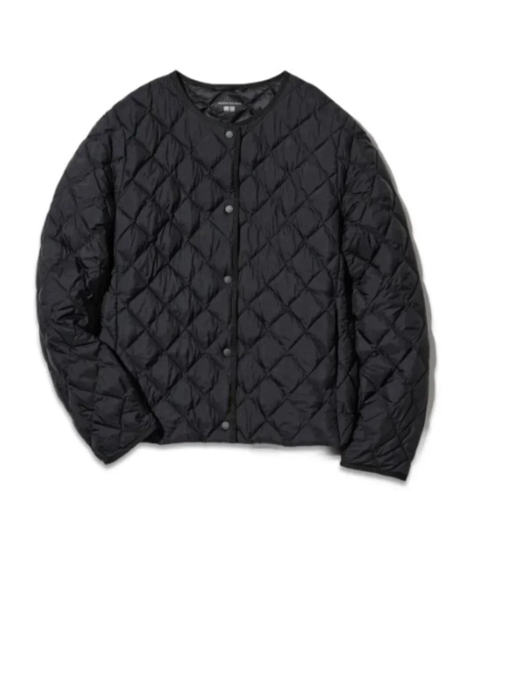 Uniqlo Jacket XL Black Snap Warm Padded Quilted Puffer Outdoors Pockets Cozy